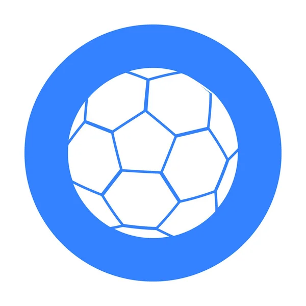 Fotbalový míč ikona v černém stylu izolovaných na bílém pozadí. Anglie země symbol akcií vektorové ilustrace. — Stockový vektor