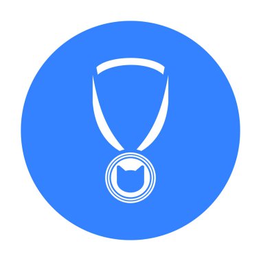 Kedi madalya simge vektör çizim için web ve hareket eden