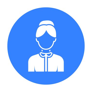 Büyükanne simge siyah. Tek avatar, büyük avatar siyah simgesinden sevgiyle.