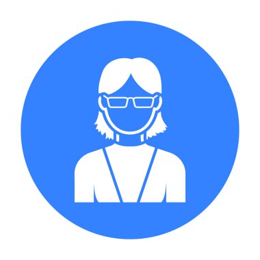 Büyükanne simge siyah. Tek avatar, büyük avatar siyah simgesinden sevgiyle.