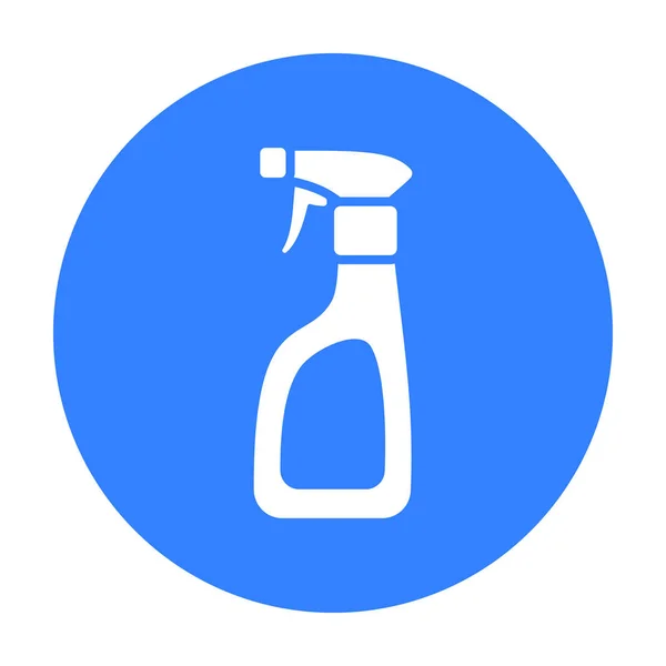 Limpador spray ícone preto. Ilustração para web e design móvel . — Vetor de Stock