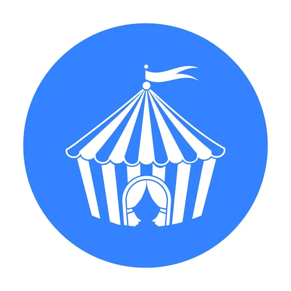 Circus stan ikona v černém stylu izolovaných na bílém pozadí. Circus symbol akcií vektorové ilustrace. — Stockový vektor