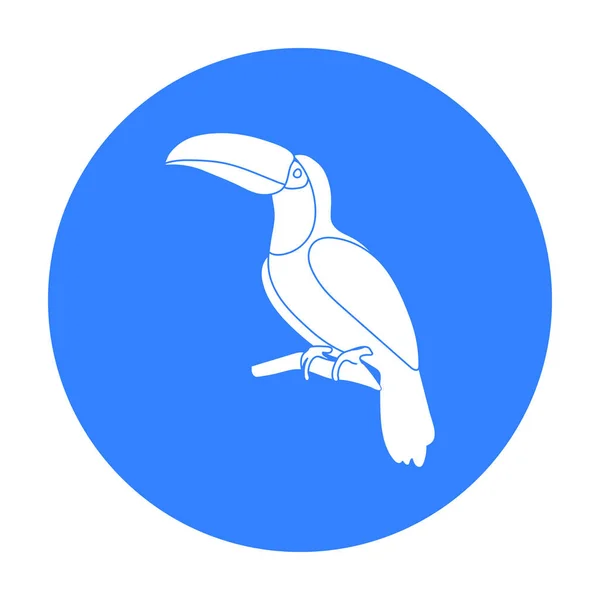 Ícone tucano em estilo preto isolado em fundo branco. Ilustração vetorial de estoque de símbolo de pássaro . —  Vetores de Stock
