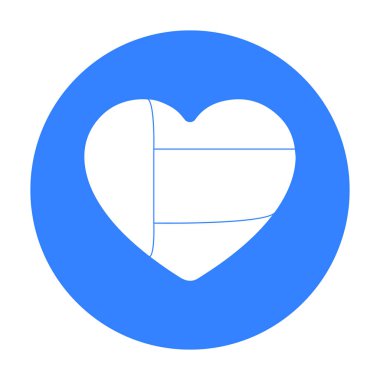 Birleşik Arap Emirlikleri kalp simgesi beyaz arka plan üzerinde izole Siyah tarzında. Arap Emirlikleri sembol stok vektör çizim.