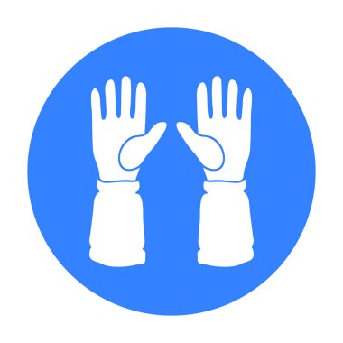 Arıcı s eldiven simge siyah stil beyaz arka plan üzerinde izole içinde. Arı kovanı sembol stok vektör çizim