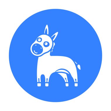 Eşek simge siyah. Siyah büyük hayvanlar hayvan simgesinden tek.