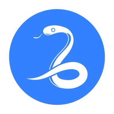 Yılan simge siyah. Siyah büyük hayvanlar hayvan simgesinden tek.