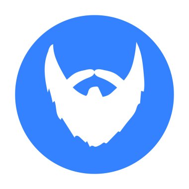 Adam s sakal simge siyah stil beyaz arka plan üzerinde izole içinde. Sakal sembol stok vektör çizim.