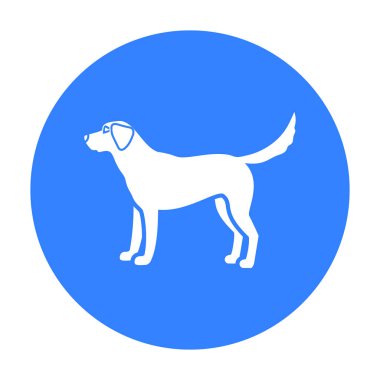 Labrador vektör simge siyah stil web için