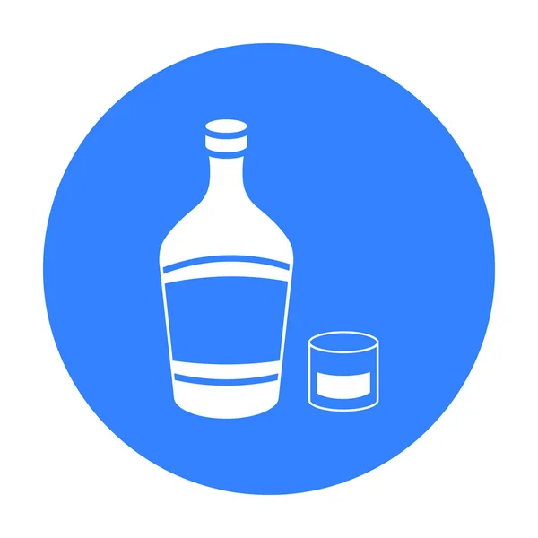 Icône de liqueur dans un style noir isolé sur fond blanc. Illustration vectorielle du symbole alcool . — Image vectorielle