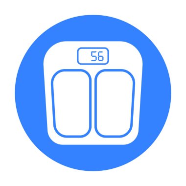 Ölçek simgesi beyaz arka plan üzerinde izole Siyah tarzında. Gebelik sembol stok vektör çizim.