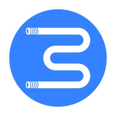 Isıtmalı havlu demiryolu simge siyah stil beyaz arka plan üzerinde izole içinde. Sıhhi tesisat sembol stok vektör çizim.