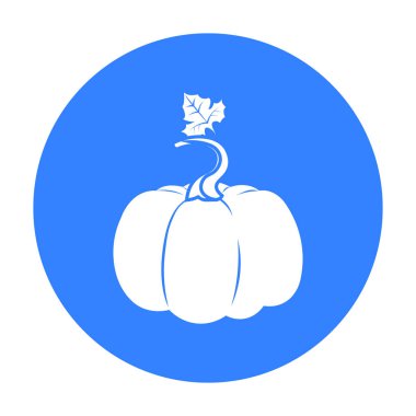 Kabak simge siyah. Tek bitki simge siyah büyük çiftlik, Bahçe, tarım.