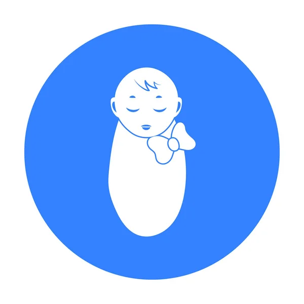 Infant ikonen i svart stil isolerad på vit bakgrund. Graviditet symbol lager vektorillustration. — Stock vektor