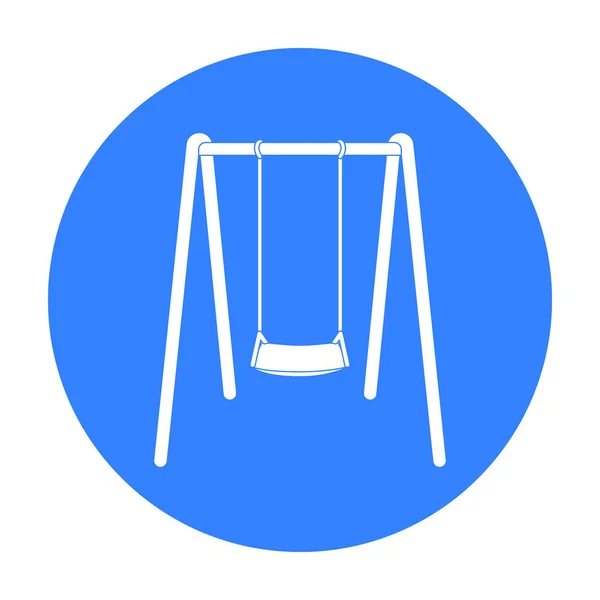 Swing ícone do assento em estilo preto isolado no fundo branco. Parque símbolo estoque vetor ilustração . —  Vetores de Stock