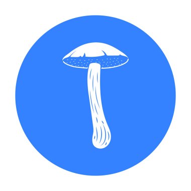 Siyah stil beyaz arka plan üzerinde izole kahverengi kap çörek simgesini. Mantar sembol stok vektör çizim.