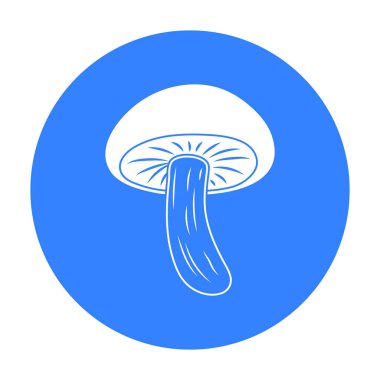 Shiitake simge siyah stil beyaz arka plan üzerinde izole içinde. Mantar sembol stok vektör çizim.