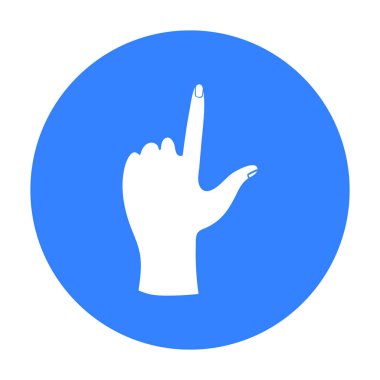 El dokunmatik simgesi beyaz arka plan üzerinde izole Siyah tarzında. Sanal gerçeklik sembol stok vektör çizim.