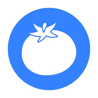 Domates simge siyah. Sebze simge siyah Eko gıdalardan tek.