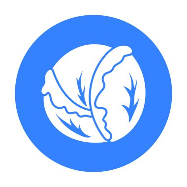 Lahana simge siyah. Sebze simge siyah Eko gıdalardan tek.