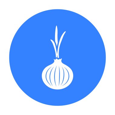 Soğan simge siyah. Sebze simge siyah Eko gıdalardan tek.