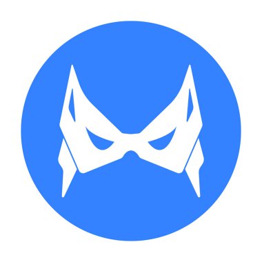 Göz maskesi simgesi beyaz arka plan üzerinde izole Siyah tarzında. Süper kahraman s maskesi sembol stok vektör çizim.