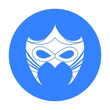 Göz maskesi simgesi beyaz arka plan üzerinde izole Siyah tarzında. Süper kahraman s maskesi sembol stok vektör çizim.