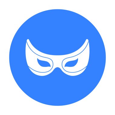 Göz maskesi simgesi beyaz arka plan üzerinde izole Siyah tarzında. Süper kahraman s maskesi sembol stok vektör çizim.