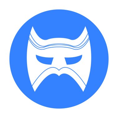 Göz maskesi simgesi beyaz arka plan üzerinde izole Siyah tarzında. Süper kahraman s maskesi sembol stok vektör çizim.