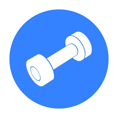 Halter simge siyah. Tek spor idolü büyük fitness, sağlıklı, egzersiz siyah.