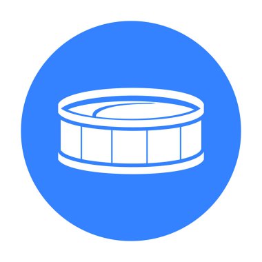 Yüzme Havuzu simgesi. Vektör çizim. web ve mobil için vektör çizim simgesi