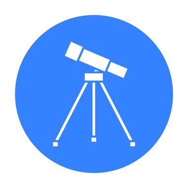 Teleskop simge siyah. Büyük okul, üniversite siyah simgesinden tek eğitim.