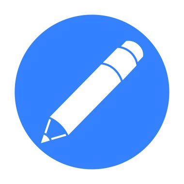 Kalem simgesi siyah. Büyük okul, üniversite siyah simgesinden tek eğitim.