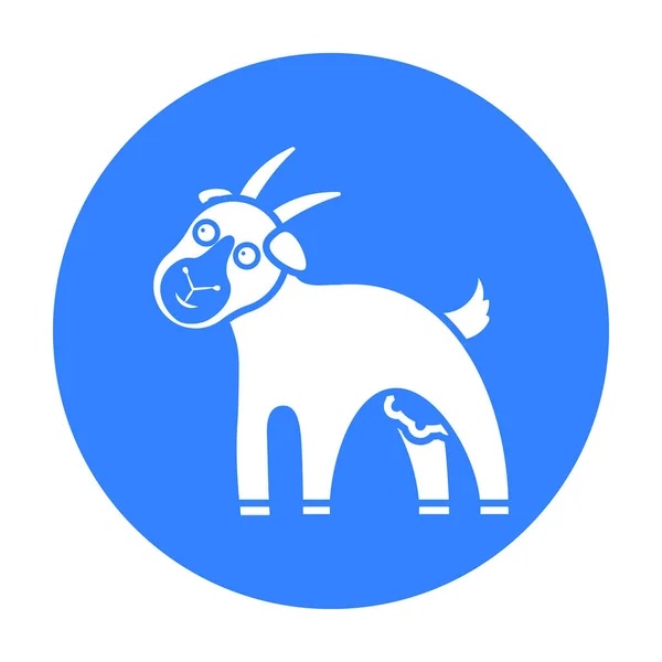 Goat icon black. Single bio, eco, organic product icon from the big milk black. — Stock Vector