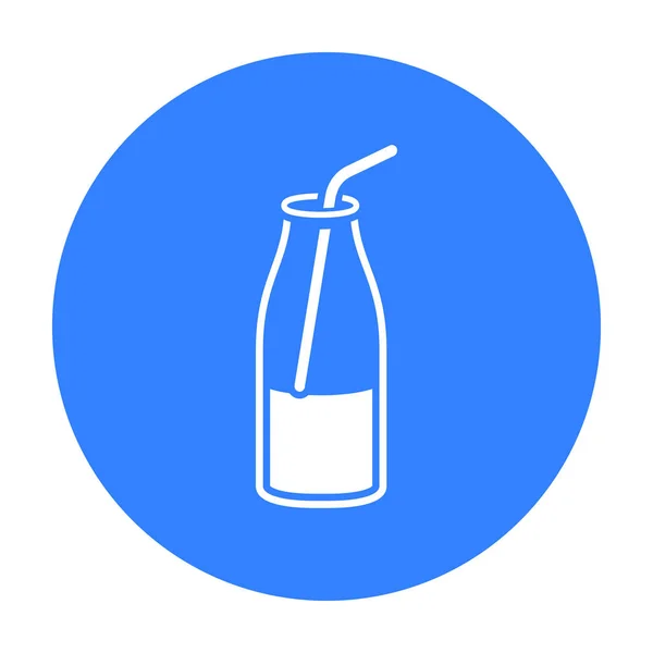 Icône de yaourt liquide noir. Icône unique bio, éco, produit bio du grand lait noir . — Image vectorielle