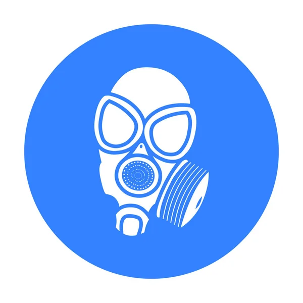 Gasmaskers pictogram zwart. Één wapen uit de grote munitie, wapens pictogrammenset. — Stockvector