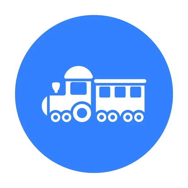 Lokomotive schwarze Ikone. Illustration für Web- und Mobildesign. — Stockvektor