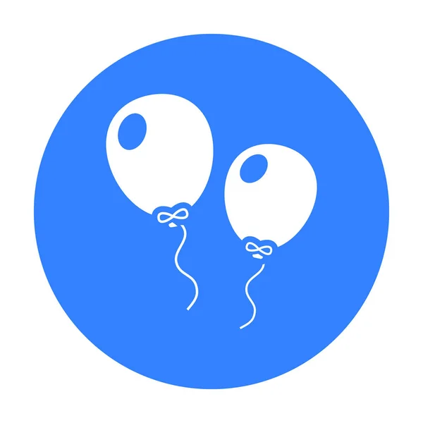 Icône noire ballon. Illustration pour web et mobile design . — Image vectorielle