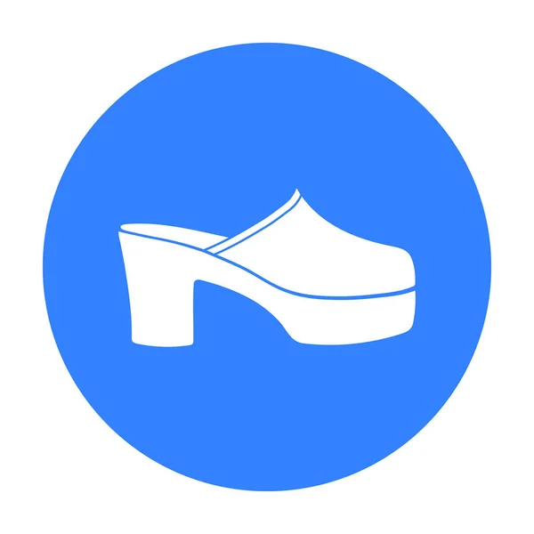 Ícone Klogs em estilo preto isolado no fundo branco. Sapatos símbolo estoque vetor ilustração . —  Vetores de Stock