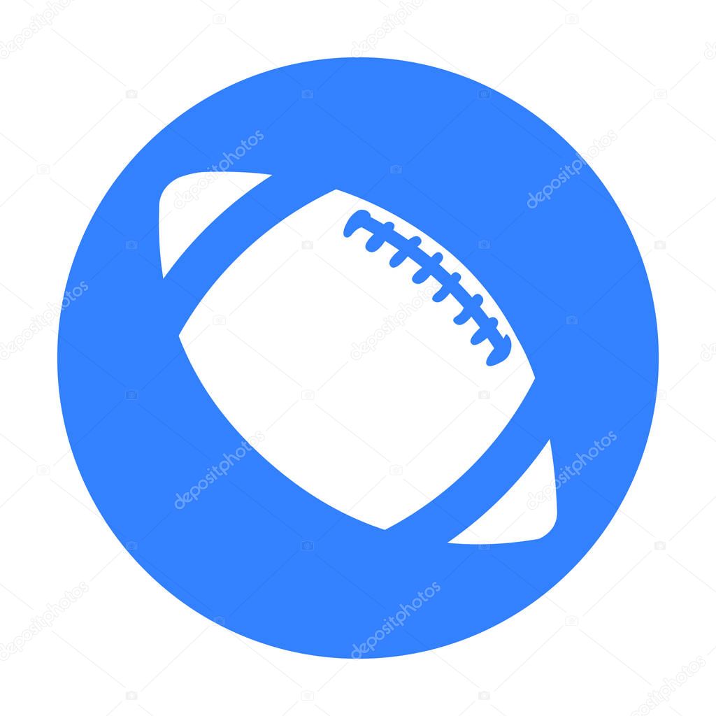Rugby ball icon black. Single sport icon from the big fitness, healthy, workout black. - stock vector