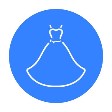 Elbise simge vektör çizim için web ve mobil, düğün