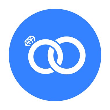 Alyans simge vektör çizim için web ve hareket eden