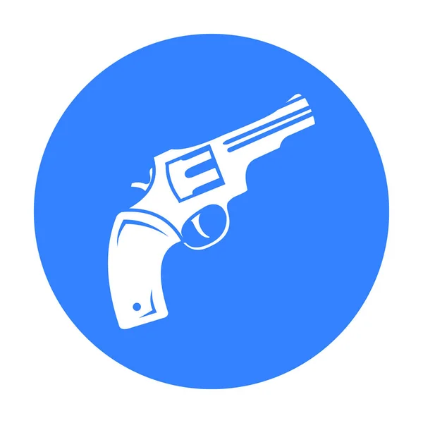 Revolver-Symbol schwarz. singe Western-Ikone aus dem Wilden Westen schwarz. — Stockvektor