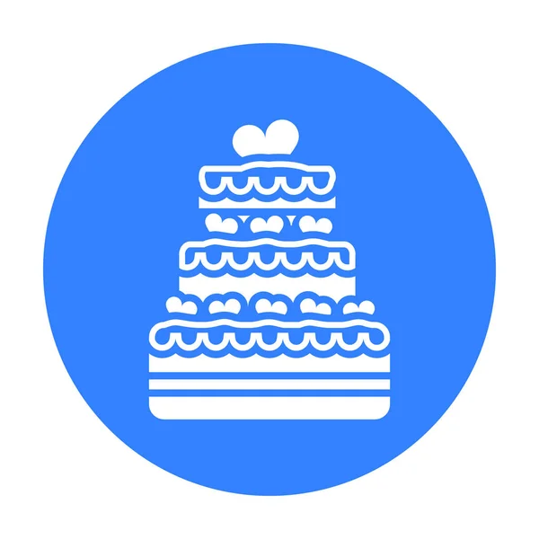 Icône gâteau de mariage de l'illustration vectorielle pour web et mobile — Image vectorielle