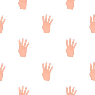 Rabia işareti simgesi beyaz arka plan üzerinde izole karikatür tarzı. El hareketleri hisse senedi vektör çizim sembolü.