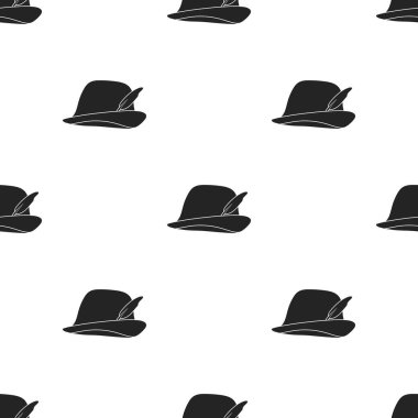 Tirol simge siyah stil beyaz arka plan üzerinde izole içinde. Avcılık desen hisse senedi vektör çizim.