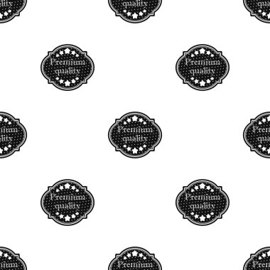 Premium Kalite simgesi beyaz arka plan üzerinde izole Siyah tarzında. Etiket desen hisse senedi vektör çizim.