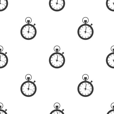 Kronometre simgesi beyaz arka plan üzerinde izole Siyah tarzında. Lojistik desen hisse senedi vektör çizim.