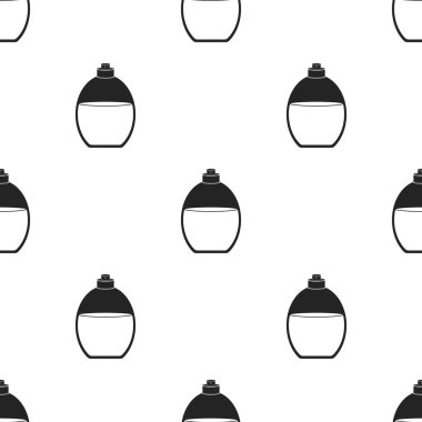 Parfüm simge siyah stil beyaz arka plan üzerinde izole içinde. Desen hisse senedi vektör çizim kadar yapmak.