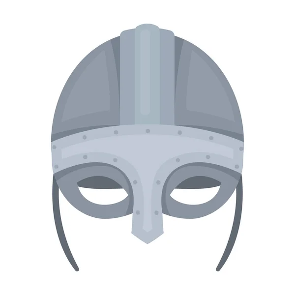 Ícone de capacete Viking em estilo cartoon isolado no fundo branco. Vikings símbolo estoque vetor ilustração . — Vetor de Stock